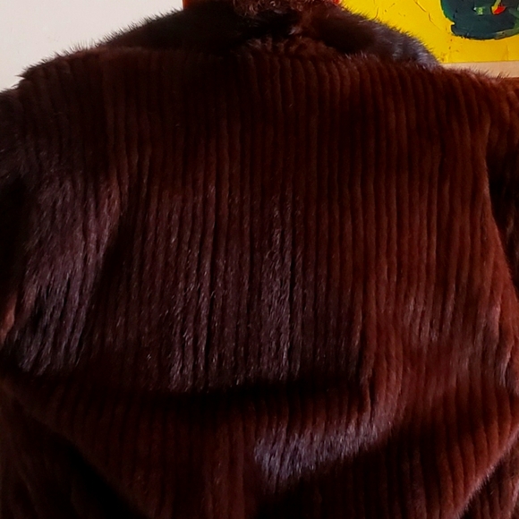 Reversable Ranch Mink Leather Bomber Jacket - Picture 9 of 14